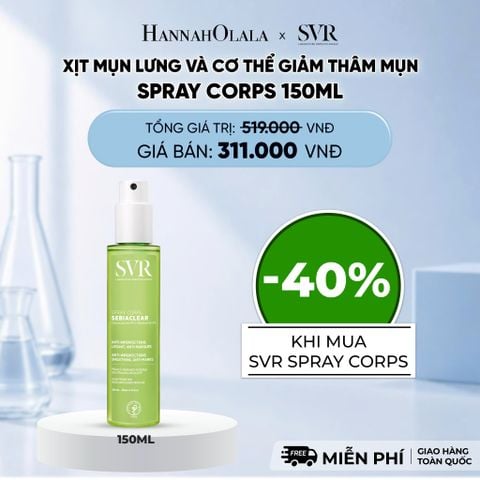  XỊT MỤN LƯNG VÀ CƠ THỂ GIẢM THÂM MỤN SPRAY CORPS 150ML - DEAL 11 