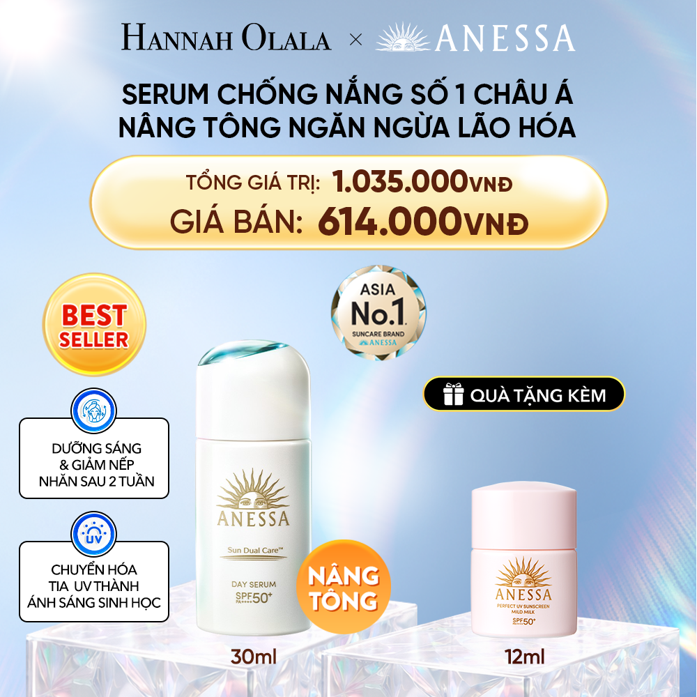  DEAL 11: KEM CHỐNG NẮNG DẠNG SERUM DƯỠNG DA NÂNG TÔNG NGĂN NGỪA LÃO HÓA ANESSA DAY SERUM SPF50+ PA++++ 30ML 