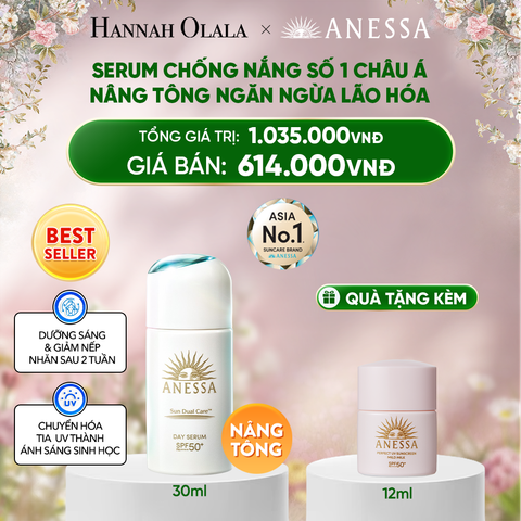  DEAL 11: SERUM CHỐNG NẮNG DƯỠNG DA NÂNG TÔNG NGĂN NGỪA LÃO HÓA ANESSA DAY SERUM SPF50+ PA++++ 30ML 