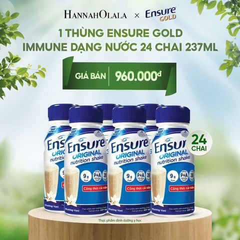  E112_DEAL 11: 1 THÙNG ENSURE GOLD IMMUNE DẠNG NƯỚC 24 CHAI 237ML 