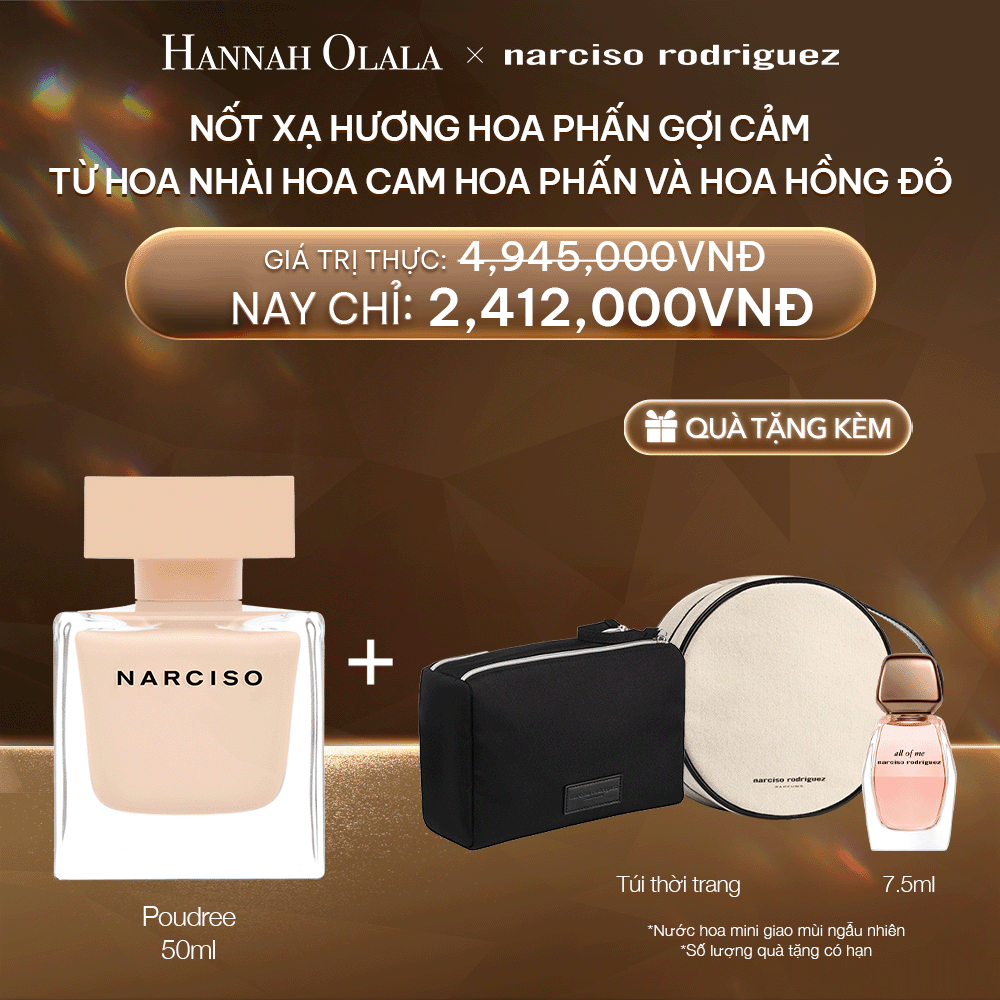  DEAL 11:  NƯỚC HOA NỮ NARCISO RODRIGUEZ NARCISO EAU DE PARFUM POUDREE 50ML 