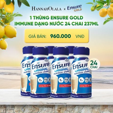  1 THÙNG ENSURE GOLD IMMUNE DẠNG NƯỚC 24 CHAI 237ML DEAL 11: 