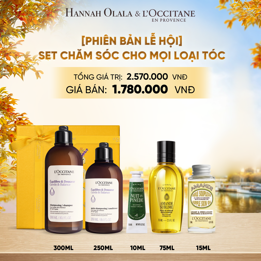  [PHIÊN BẢN LỄ HỘI] SET GỘI XẢ CHĂM SÓC CHO MỌI LOẠI TÓC - E1221 