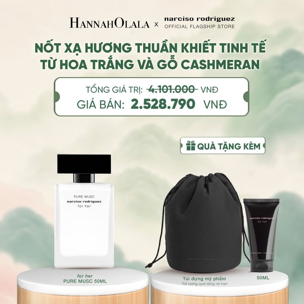  NƯỚC HOA NỮ NARCISO RODRIGUEZ PURE MUSC FOR HER EAU DE PARFUM 50ML - DEAL 11 - A1256 