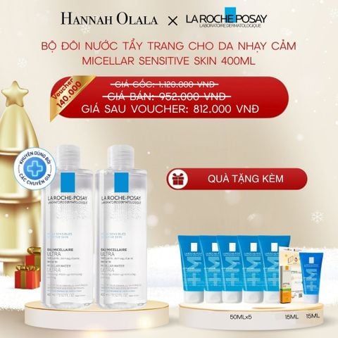  A967_DEAL 11: BỘ ĐÔI NƯỚC TẨY TRANG CHO DA NHẠY CẢM MICELLAR SENSITIVE SKIN 400ML 