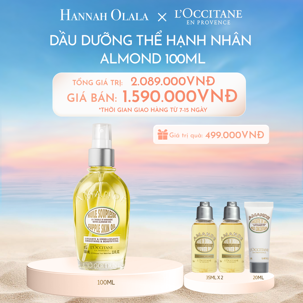 DEAL 11: DẦU DƯỠNG THỂ HẠNH NHÂN ALMOND 100ML [GIAO HÀNG TỪ NGÀY 07/08] 