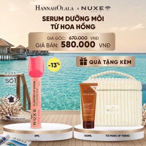  SERUM DƯỠNG ẨM GIÚP MÔI CĂNG MỊN NUXE VERY ROSE PLUMPING LIP SERUM 8ML 