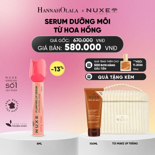  SERUM DƯỠNG ẨM GIÚP MÔI CĂNG MỊN NUXE VERY ROSE PLUMPING LIP SERUM 8ML_A910 