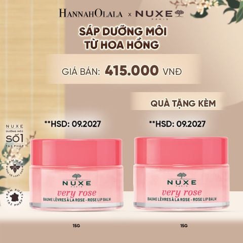 [HSD 09/2027] SÁP DƯỠNG MÔI HOA HỒNG NUXE LIP BALM 15G - A5067 