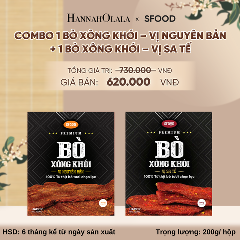  COMBO 1 BÒ XÔNG KHÓI – VỊ NGUYÊN BẢN + 1 BÒ XÔNG KHÓI – VỊ SA TẾ DEAL 11 - A2442 