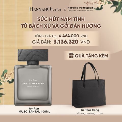  NƯỚC HOA NAM NARCISO RODRIGUEZ FOR HIM MUSC SANTAL EAU DE PARFUM INTENSE 100ML - DEAL 11 - A460 
