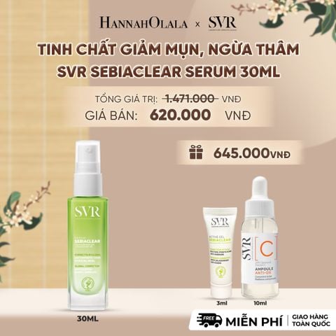 TINH CHẤT GIẢM MỤN, NGỪA THÂM VÀ MỊN DA 4 TRONG 1 SVR SEBIACLEAR SERUM 30ML - DEAL 13 - A2008 