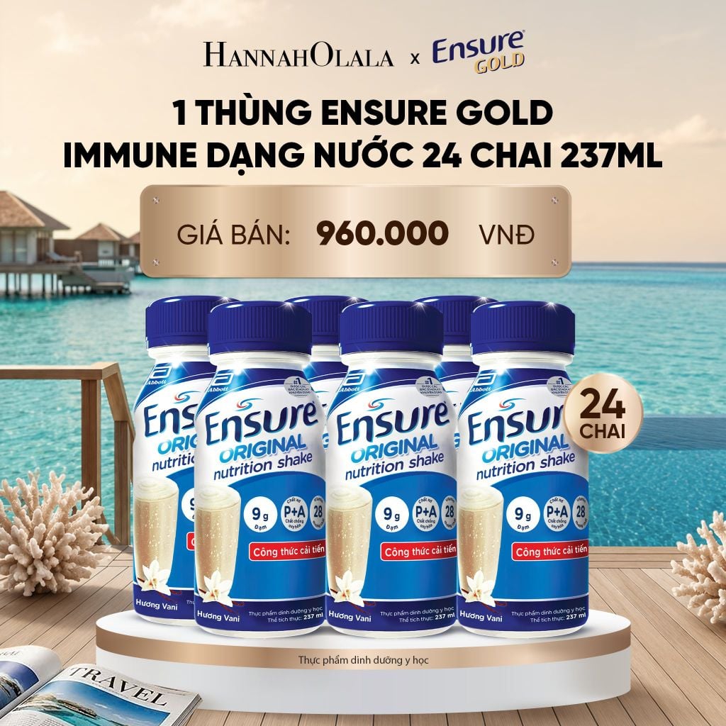  1 THÙNG ENSURE GOLD IMMUNE DẠNG NƯỚC 24 CHAI 237ML DEAL 1:_ D1497 