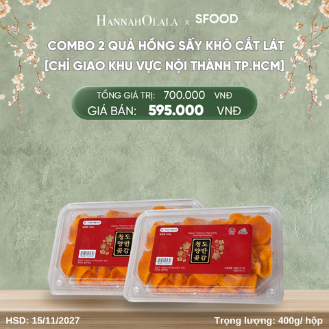  DEAL 11: COMBO 2 QUẢ HỒNG SẤY KHÔ CẮT LÁT [CHỈ GIAO KHU VỰC TP.HCM] 