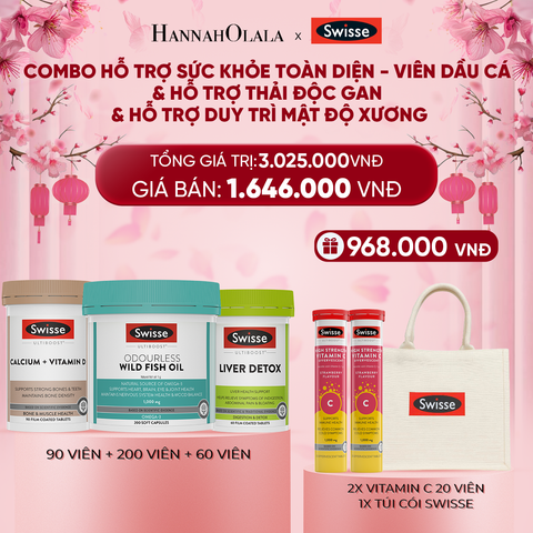  DEAL 11: COMBO HỖ TRỢ SỨC KHỎE TOÀN DIỆN - VIÊN DẦU CÁ & HỖ TRỢ THẢI ĐỘC GAN & HỖ TRỢ DUY TRÌ MẬT ĐỘ XƯƠNG 