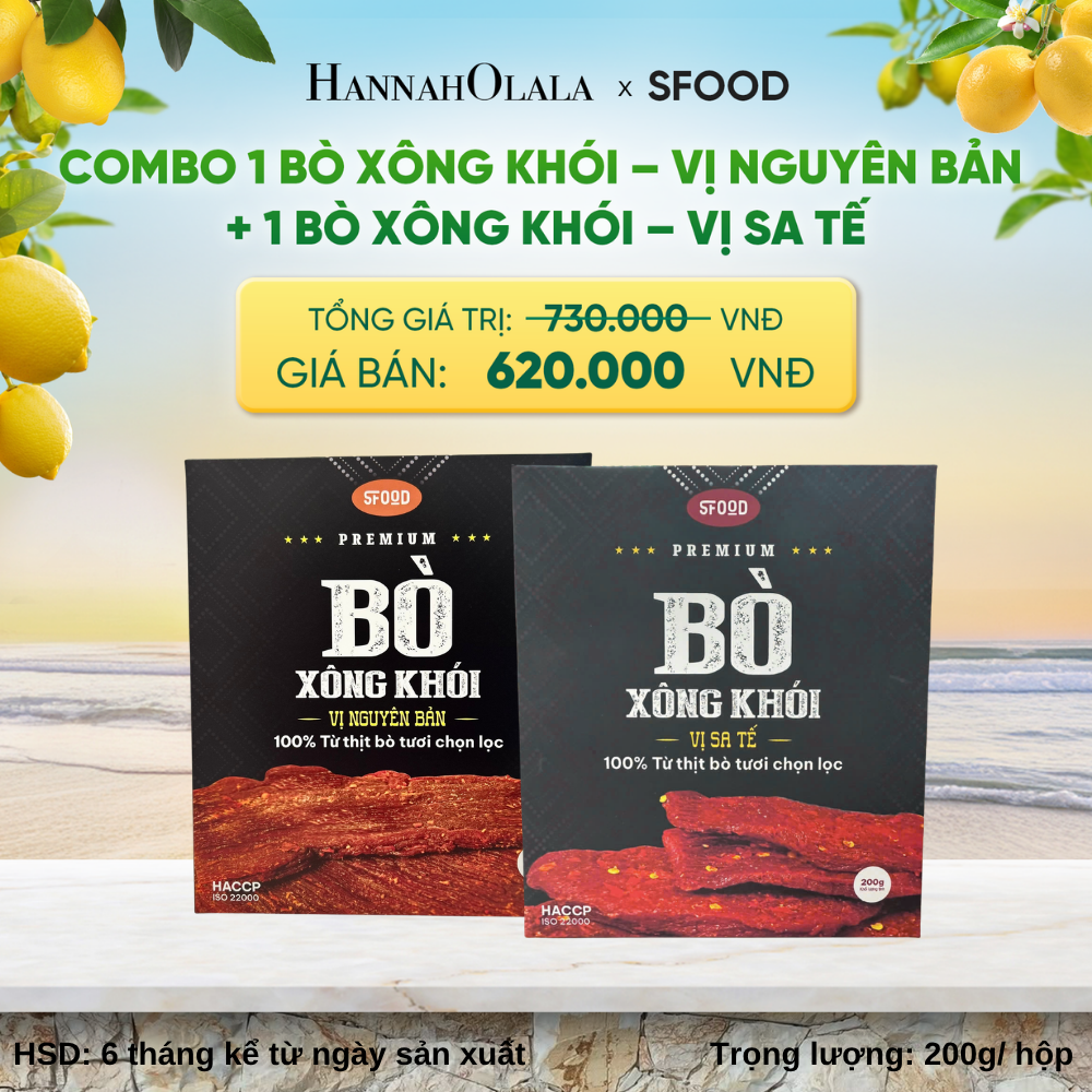  COMBO 1 BÒ XÔNG KHÓI – VỊ NGUYÊN BẢN + 1 BÒ XÔNG KHÓI – VỊ SA TẾ DEAL 11: A3004 