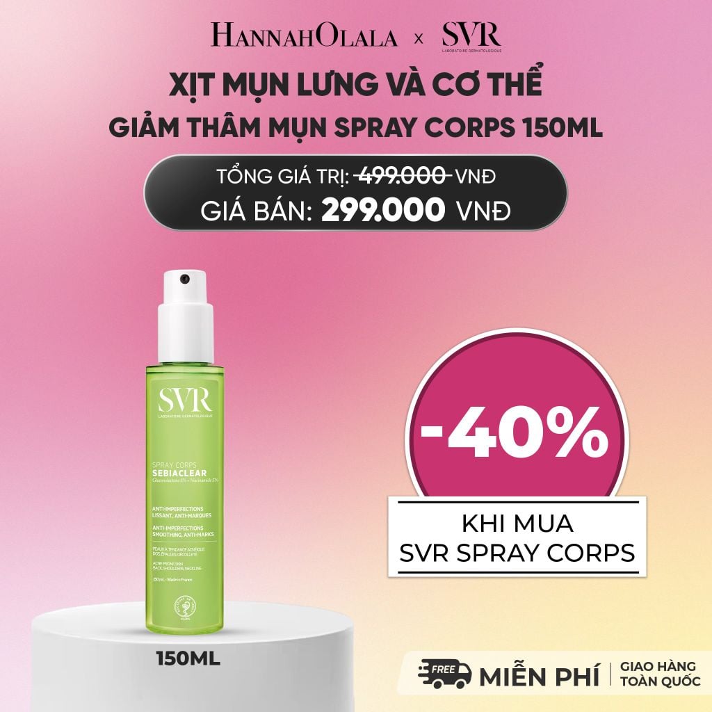  XỊT MỤN LƯNG VÀ CƠ THỂ GIẢM THÂM MỤN SPRAY CORPS 150ML - DEAL 11_A430 