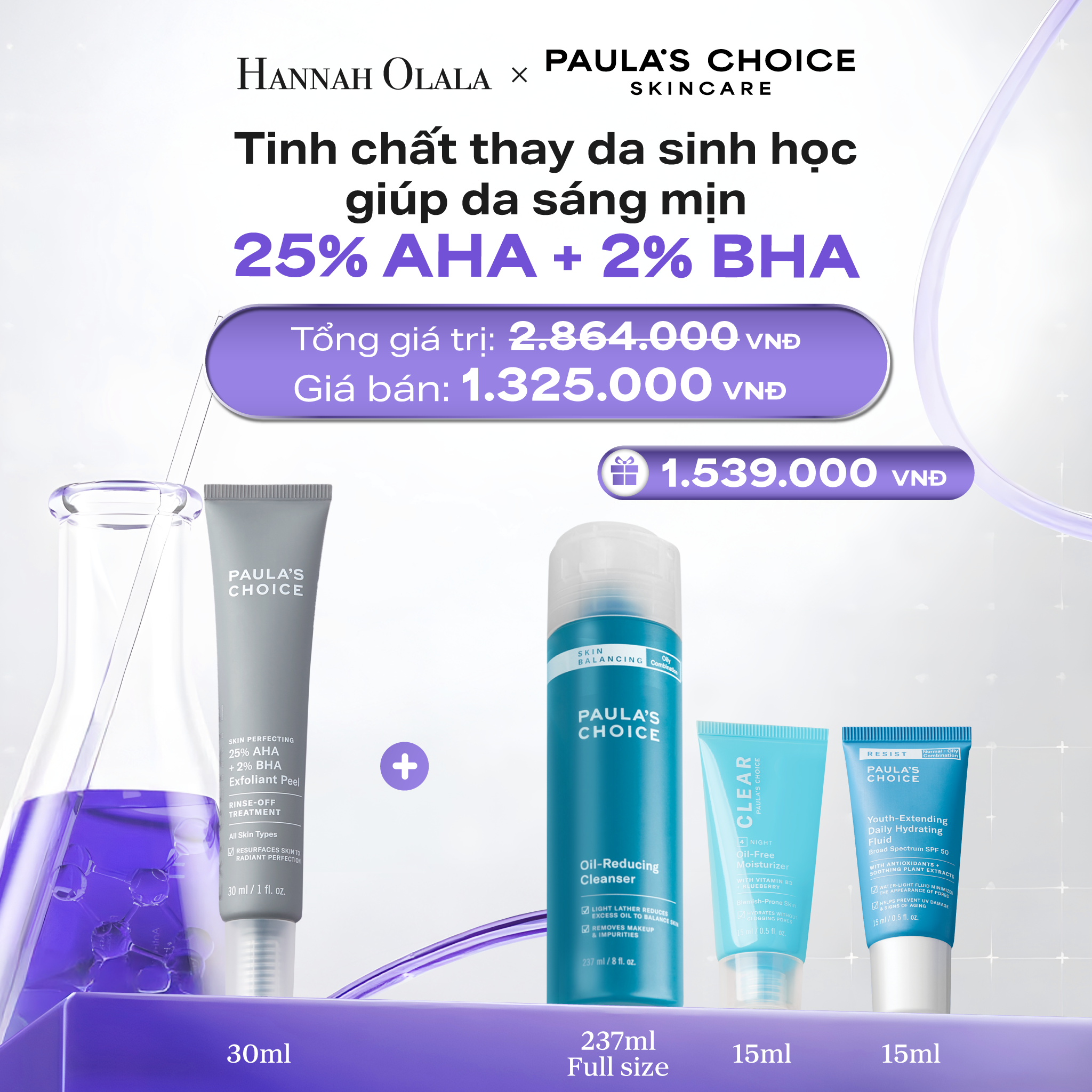 Serum Tinh Chất Thay Da Sinh Học Skin Perfecting 25% AHA + 2% BHA 30ml