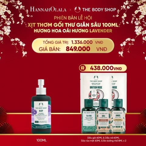  A248_DEAL 11: XỊT THƠM GỐI HƯƠNG HOA OẢI HƯƠNG LAVENDER SLEEP CALMING PILLOW MIST 100ML 