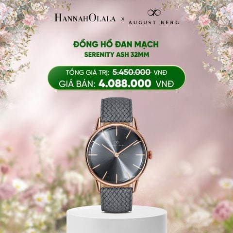  DEAL 11: ĐỒNG HỒ ĐAN MẠCH AUGUST BERG - SERENITY ASH 32MM - DÂY PERLON - VÀNG HỒNG 