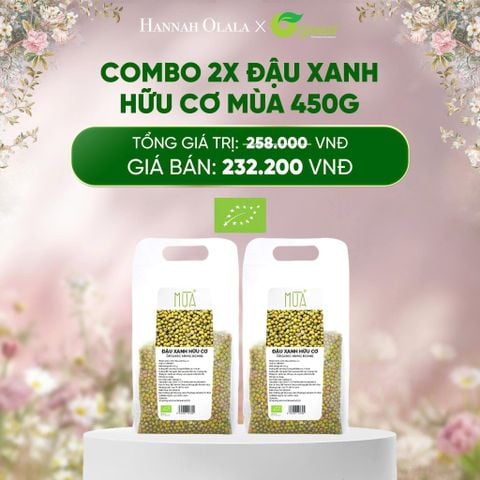  E589_DEAL 11: COMBO 2 X ĐẬU XANH HỮU CƠ MÙA 450G 