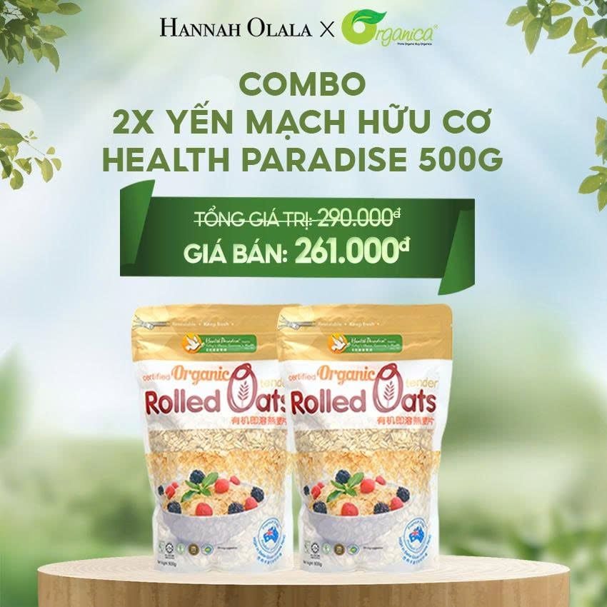  E53_DEAL 11: COMBO 2 X YẾN MẠCH HỮU CƠ HEALTH PARADISE 500G 