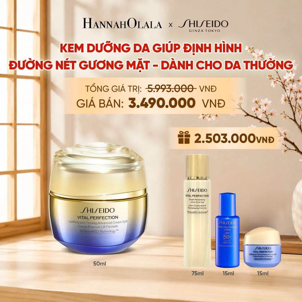  KEM DƯỠNG DA SHISEIDO VITAL PERFECTION UPLIFTING AND FIRMING ADVANCED CREAM 50ML - DEAL 12 