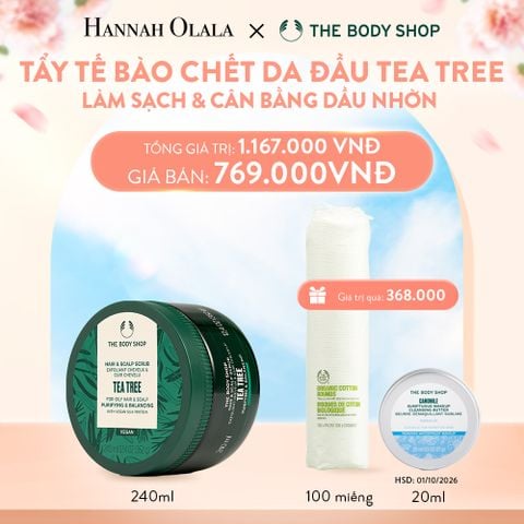  A861_DEAL 11: TẨY TẾ BÀO CHẾT LÀM SẠCH & CÂN BẰNG DA ĐẦU NHỜN TEA TREE HAIR SCRUB 240ML 