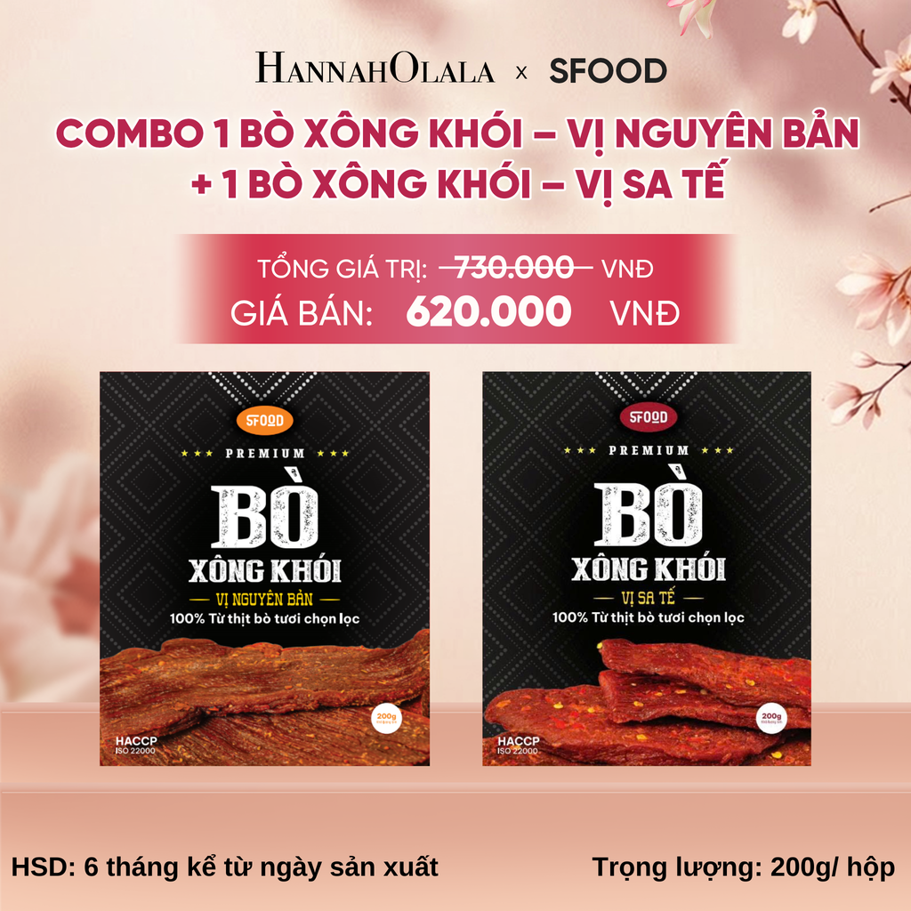  COMBO 1 BÒ XÔNG KHÓI – VỊ NGUYÊN BẢN + 1 BÒ XÔNG KHÓI – VỊ SA TẾ DEAL 11 - A172 