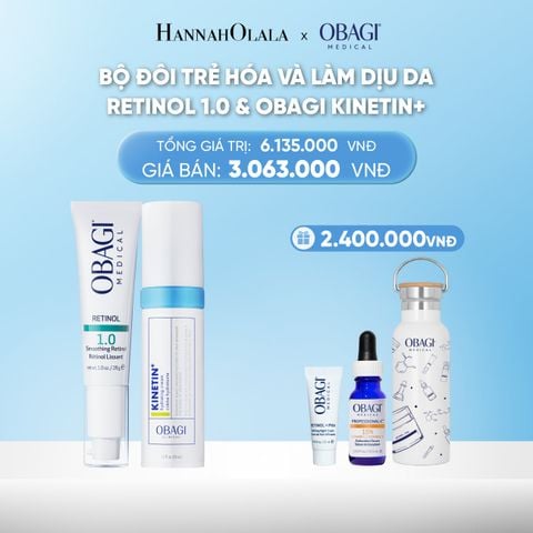  DEAL 11: BỘ ĐÔI TRẺ HÓA VÀ LÀM DỊU DA RETINOL 1.0 28G & OBAGI KINETIN+ 50ML​ 