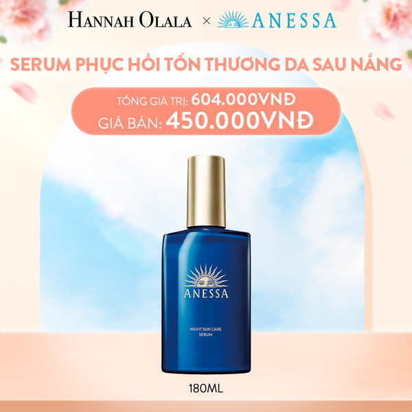  A26_DEAL 11: SERUM DƯỠNG DA VÀ PHỤC HỒI TỔN THƯƠNG DA SAU NẮNG ANESSA NIGHT SUN CARE SERUM 180ML 