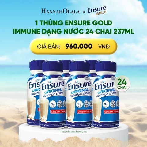  DEAL_11: 1 THÙNG ENSURE GOLD IMMUNE DẠNG NƯỚC 24 CHAI 237ML 