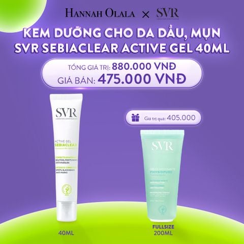  C3_DEAL 11: KEM DƯỠNG ẨM DÀNH CHO DA DẦU , GIẢM MỤN SVR SEBIACLEAR ACTIVE GEL 40ML 