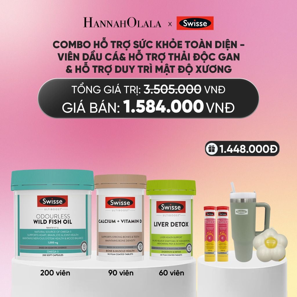  COMBO HỖ TRỢ SỨC KHỎE TOÀN DIỆN - VIÊN DẦU CÁ & HỖ TRỢ THẢI ĐỘC GAN & HỖ TRỢ DUY TRÌ MẬT ĐỘ XƯƠNG_A403 