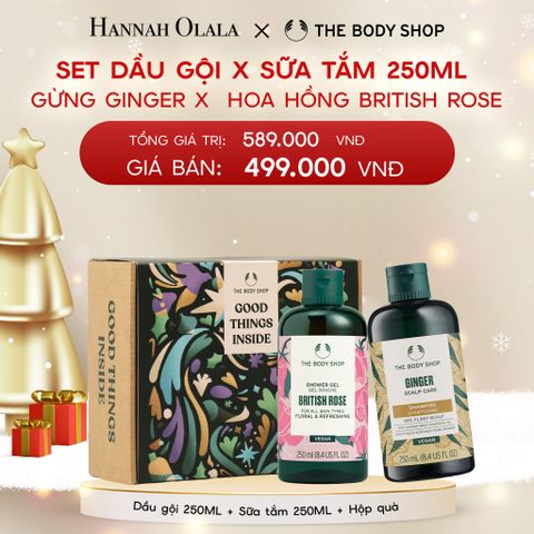  DEAL 11: COMBO DẦU GỘI GINGER 250ML & SỮA TẮM 250ML CHĂM TÓC KHOẺ DƯỠNG DA MỊN 