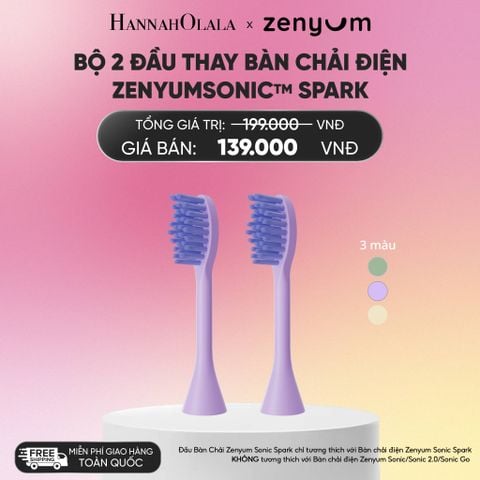  BỘ 2 ĐẦU THAY BÀN CHẢI ĐIỆN ZENYUM SONIC SPARK_A8 
