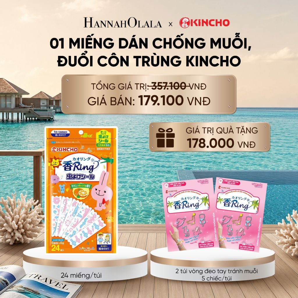 MIẾNG DÁN CHỐNG MUỖI, ĐUỔI CÔN TRÙNG KINCHO_ A1333_ D849 