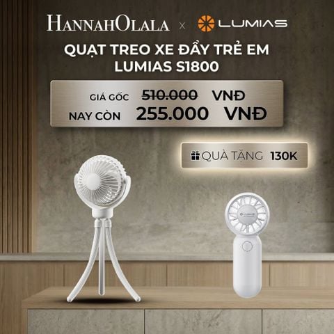  DEAL 12: QUẠT TREO XE ĐẨY TRẺ EM LUMIAS S1800 