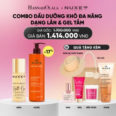  COMBO DẦU DƯỠNG KHÔ ĐA NĂNG 100ML & DẦU TẮM HƯƠNG NƯỚC HOA 200ML (CHỌN HƯƠNG) 