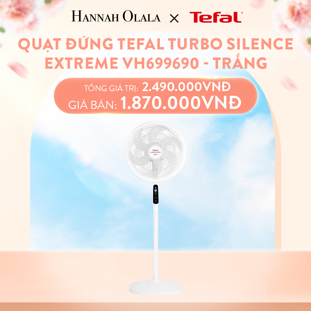  A841_DEAL 12.2: QUẠT ĐỨNG TEFAL TURBO SILENCE EXTREME VH699690 - TRẮNG 
