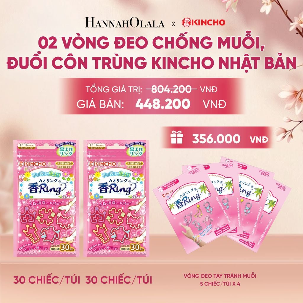  VÒNG ĐEO CHỐNG MUỖI, ĐUỔI CÔN TRÙNG KINCHO NHẬT BẢN - A605 