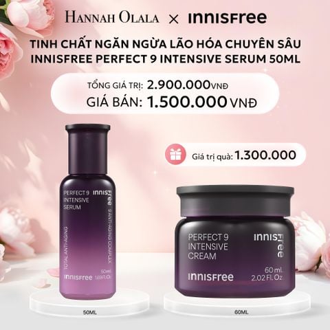  E835: DEAL 4: TINH CHẤT NGĂN NGỪA LÃO HÓA INNISFREE PERFECT 9 INTENSIVE 50ML 