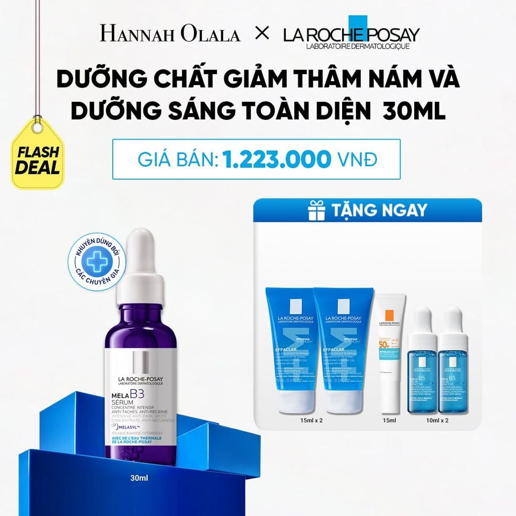 FD DƯỠNG CHẤT GIẢM THÂM NÁM VÀ DƯỠNG SÁNG LA ROCHE-POSAY MELA B3 SERUM 30ML - B62 