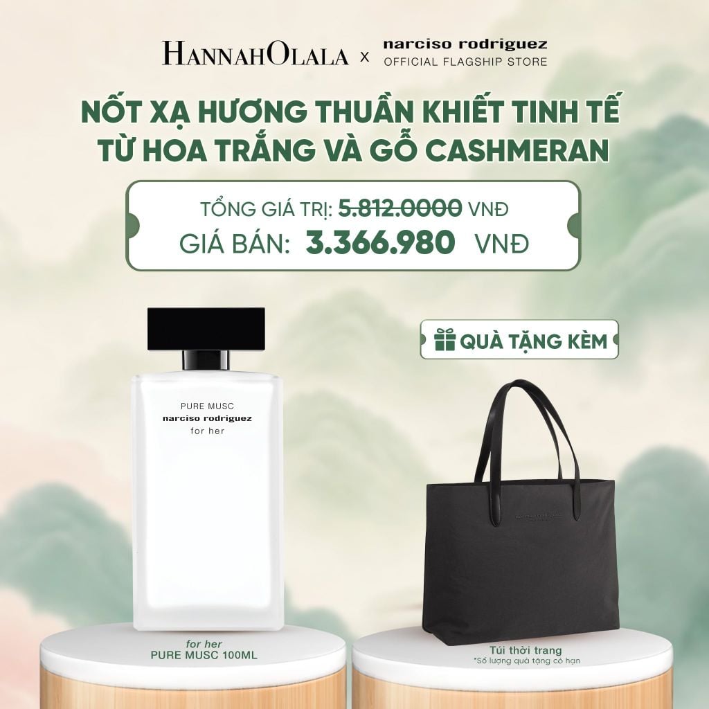  NƯỚC HOA NỮ NARCISO RODRIGUEZ PURE MUSC FOR HER EAU DE PARFUM 100ML - DEAL 12 - A1257 
