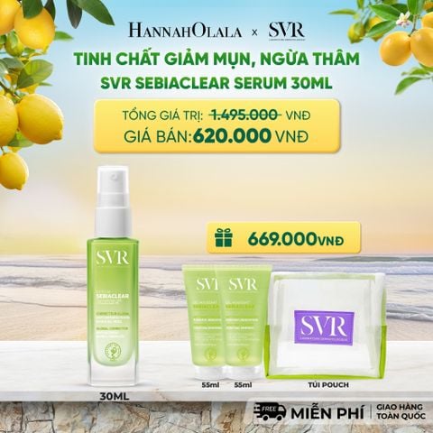  TINH CHẤT GIẢM MỤN, NGỪA THÂM VÀ MỊN DA 4 TRONG 1 SVR SEBIACLEAR SERUM 30ML - DEAL 12 