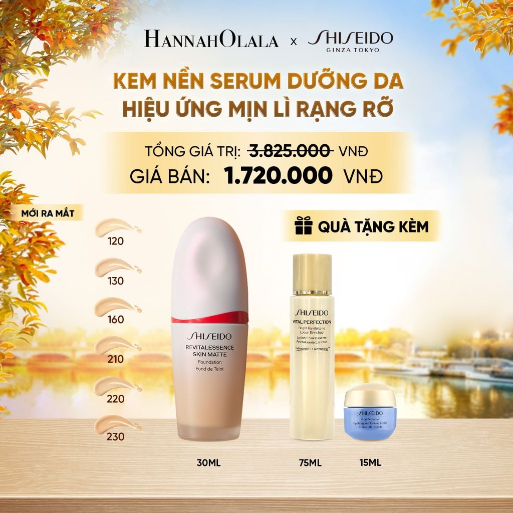  KEM NỀN SHISEIDO REVITALESSENCE SKIN MATTE FOUNDATION 30ML - DEAL 12 - E414 