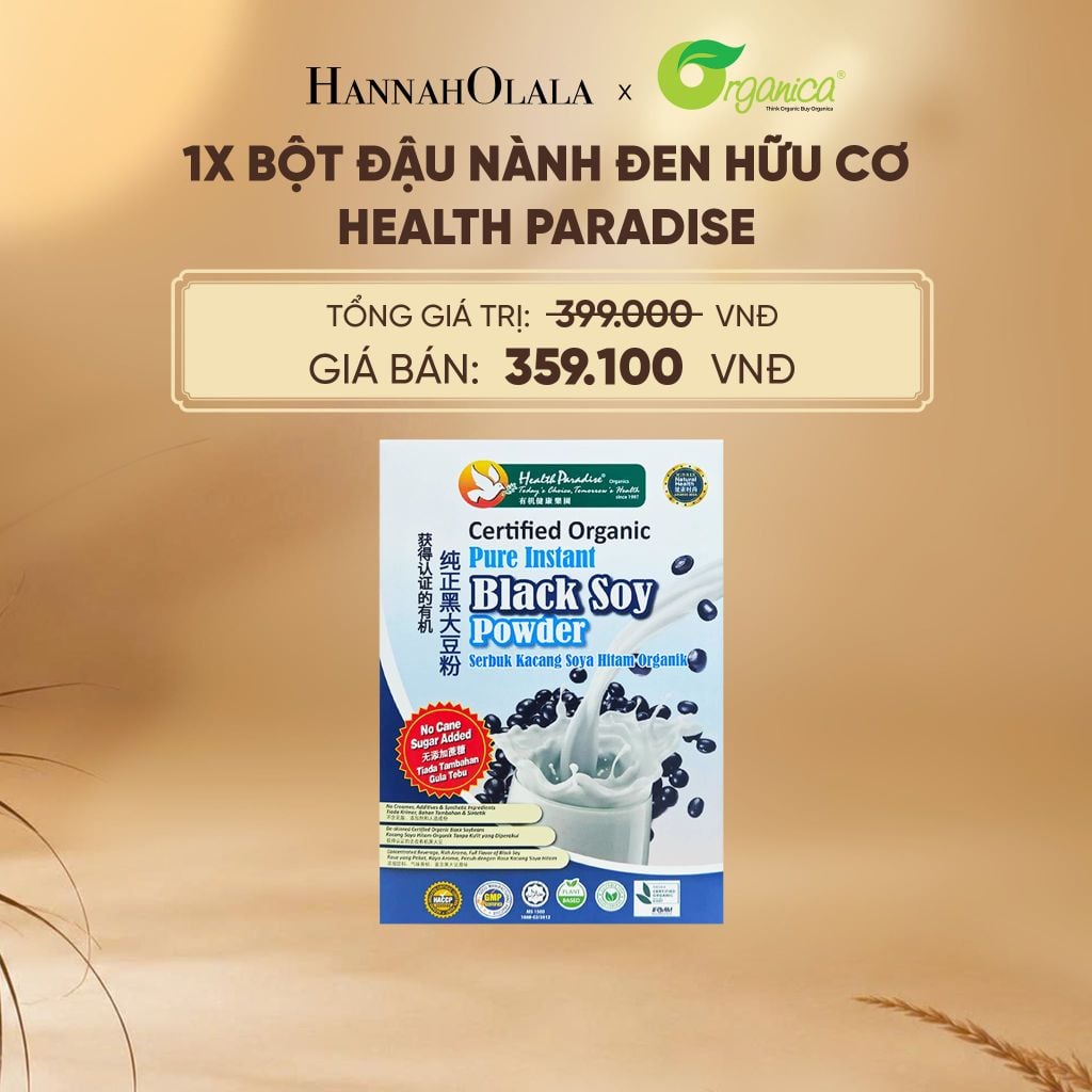  BỘT ĐẬU NÀNH ĐEN HỮU CƠ HEALTH PARADISE 500GR - E256 