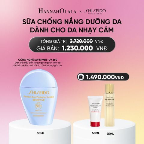  SỮA CHỐNG NẮNG CHO DA NHẠY CẢM SHISEIDO GSC PERFECT SUN PROTECTOR LOTION SENSITIVE SPF50+ 50ML - DEAL 12_A555 