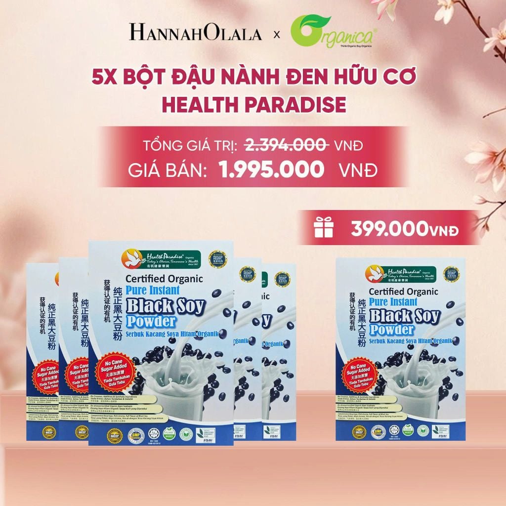  BỘT ĐẬU NÀNH ĐEN HỮU CƠ HEALTH PARADISE - A87 