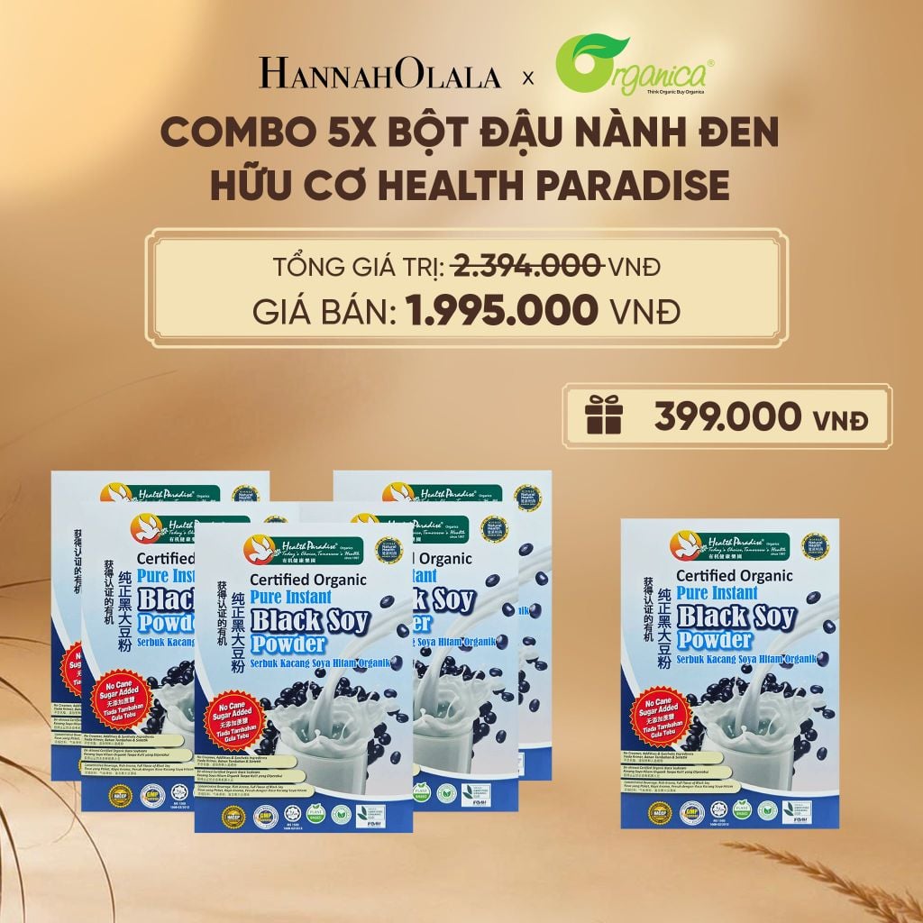  BỘT ĐẬU NÀNH ĐEN HỮU CƠ HEALTH PARADISE - DEAL 12 - E79 